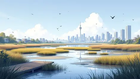 Built wetland opens in new subdivision